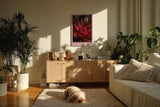 Paul Sinus Kunstdruck 40x60cm Red Succulent Makro Pflanze Dunkelrot Natur Sukkulente Struktur