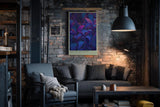 Paul Sinus Wandbild in 40x60cm The Twilight Leaves – Intensiv gefärbte Pflanzenblätter in Blauund Lilatönen, inspiriert vom Zauber der Dämmerung
