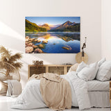 Paul Sinus Wandbild 120x80cm Berge Bergsee Alpen Landschaftsbild Natur Gebirge