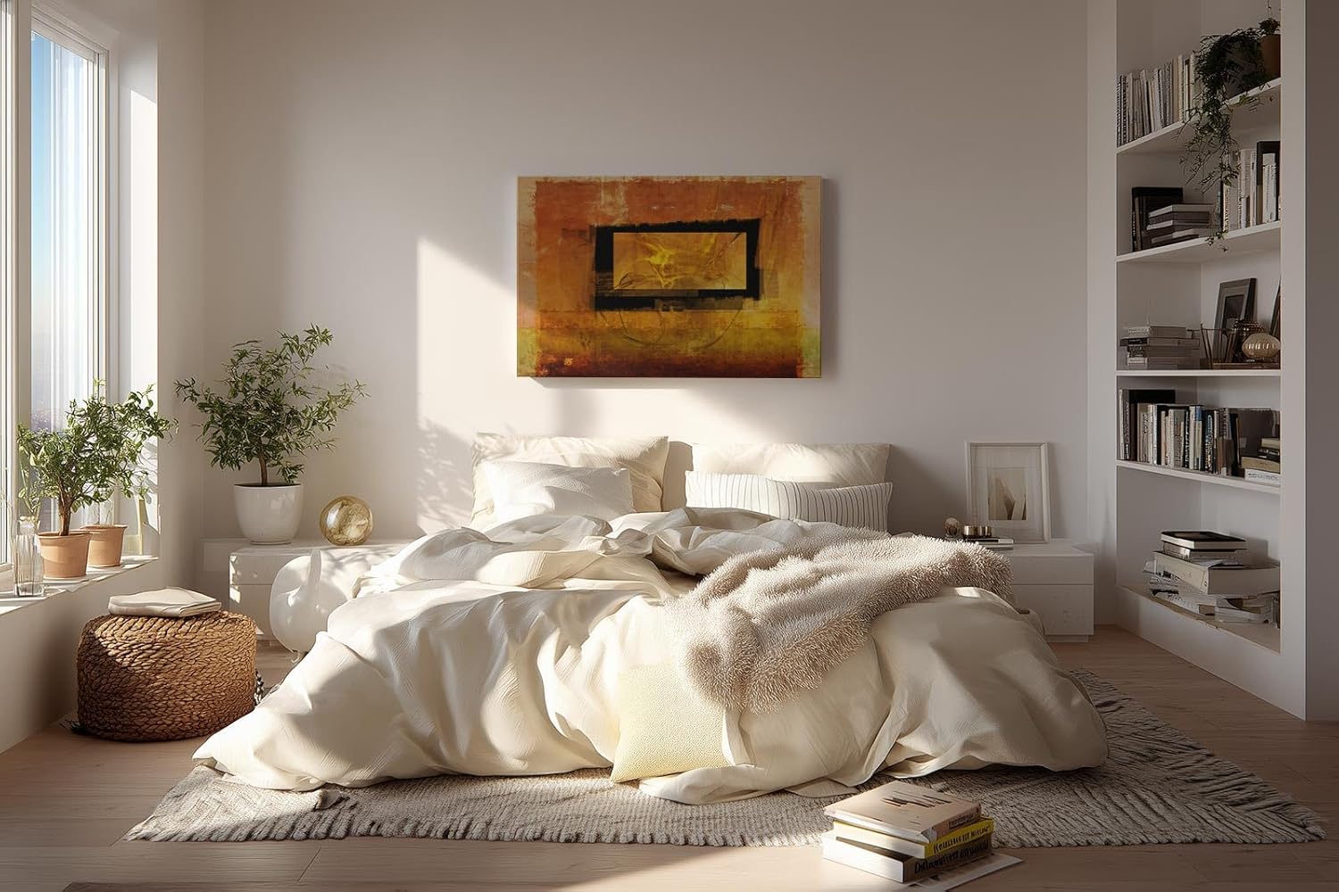 Sinus Art Wandbild 120x80cm Das Bild-in-Bild-Motiv erzeugt eine räumliche Wirkung und zieht den Blick in die Tiefe