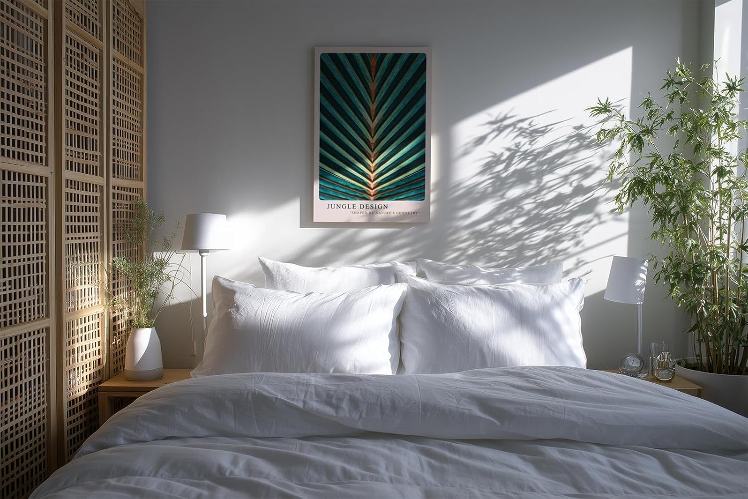 Paul Sinus Kunstdruck 40x60cm Jungle Design Blattmuster Symmetrie Tropisch Grün Naturgeometrie