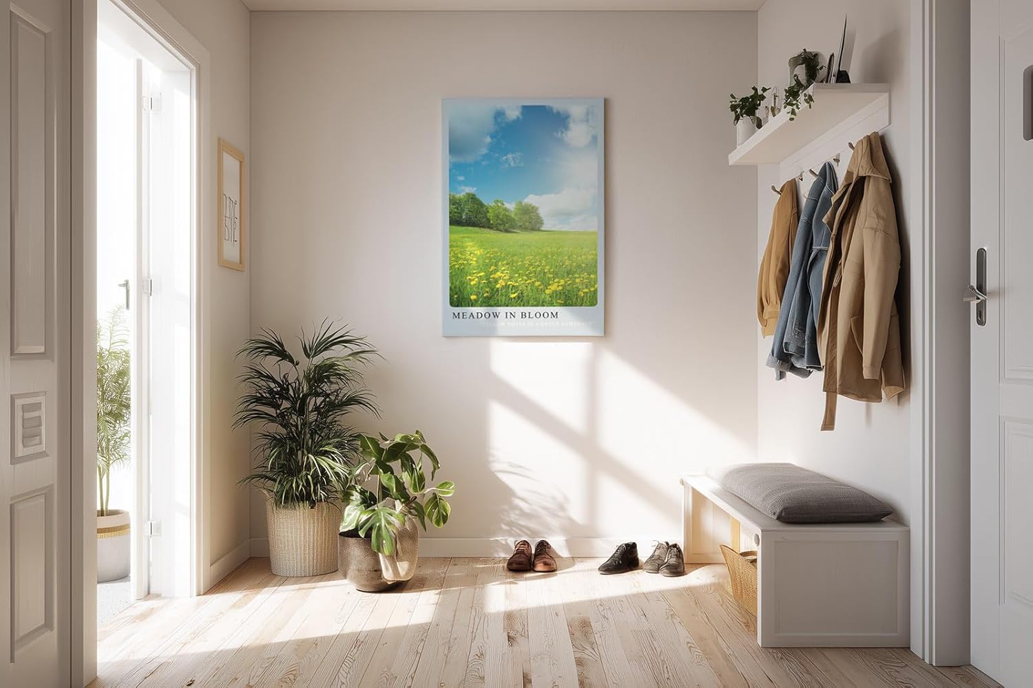 Paul Sinus Kunstdruck 40x60cm Meadow in Bloom Blumenwiese Frühling Natur Himmel Sonnenlicht