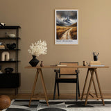 Paul Sinus Leinwandbild 60x90cm Matterhorn – Majestätische Berglandschaft mit dramatischem Himmel, goldenen Wiesen und mystischer Atmosphäre