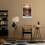Paul Sinus Leinwandbild 80x120cm Meeresrauschen im Sonnenlicht – Faszinierende Wellen mit goldener Spiegelung und romantischer Abendstimmung