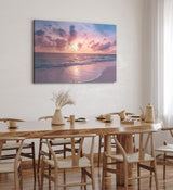 Paul Sinus Wandbild 120x80cm Horizont Meer Sonnenuntergang Strand Himmel