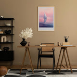 Paul Sinus Leinwandbild 60x90cm traumhafte Segelboot-Szene in sanften Pastellfarben, beruhigende Wandkunst mit meditativer Atmosphäre