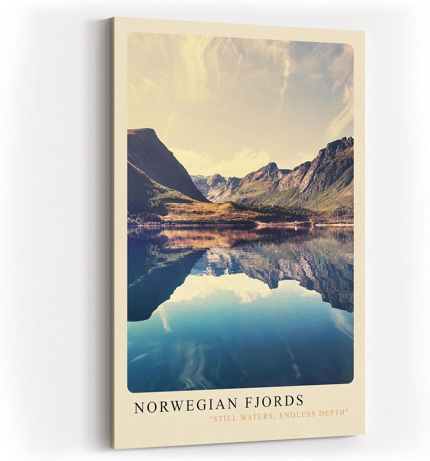Paul Sinus Kunstdruck 40x60cm Norwegian Fjords majestätische Fjordlandschaft mit Spiegelung und stiller Weite
