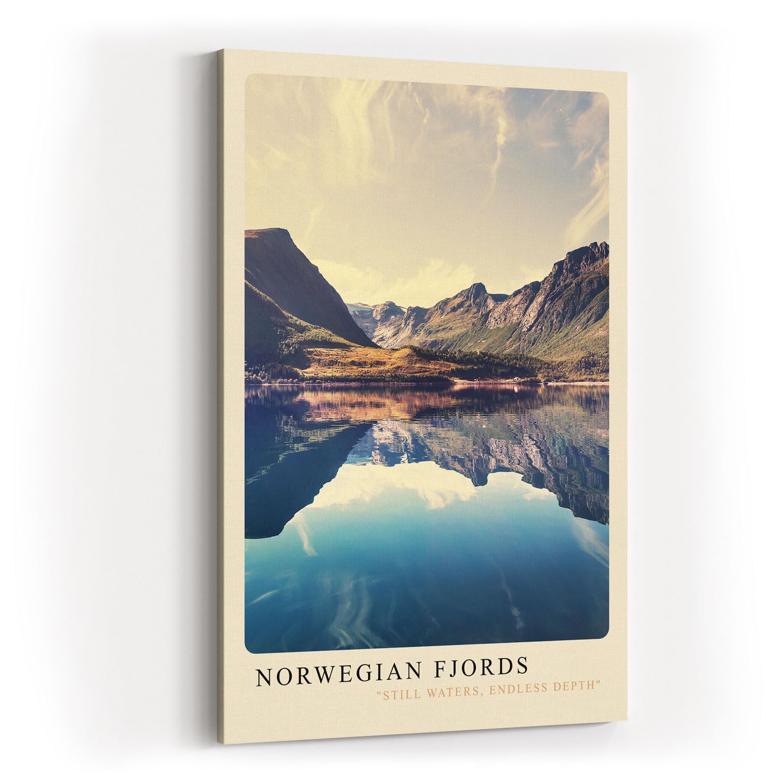 Paul Sinus Kunstdruck 40x60cm Norwegian Fjords majestätische Fjordlandschaft mit Spiegelung und stiller Weite