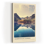 Paul Sinus Kunstdruck 40x60cm Norwegian Fjords majestätische Fjordlandschaft mit Spiegelung und stiller Weite