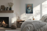 Paul Sinus Leinwandbild 60x90cm Blühende Katze mystisch elegant surreal kunstvolle Wandkunst sanfte Farben harmonisch detailreich faszinierend