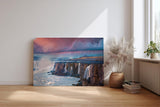 Sinus Art Wandbild 120x80cm Mächtige Wasserfälle vor weitläufiger Landschaft mit intensivem Himmel