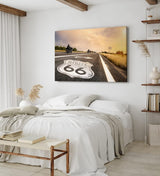 Paul Sinus Wandbild 120x80cm Route 66 USA Straße Motorräder Bikes Sonnenschein