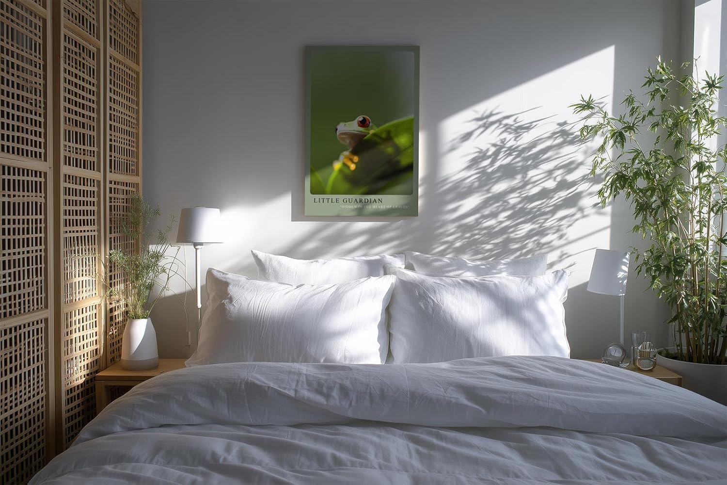 Paul Sinus Kunstdruck 40x60cm Frosch Natur Dschungel Tierkunst grün witzig Little Guardian