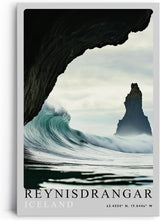 Paul Sinus Leinwandbild 40x60cm Leinwandbild Reynisdrangar Island Naturgewalt beeindruckende Wellen mystische Landschaft rauer Charme Nordatlantik