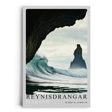 Paul Sinus Leinwandbild 40x60cm Leinwandbild Reynisdrangar Island Naturgewalt beeindruckende Wellen mystische Landschaft rauer Charme Nordatlantik