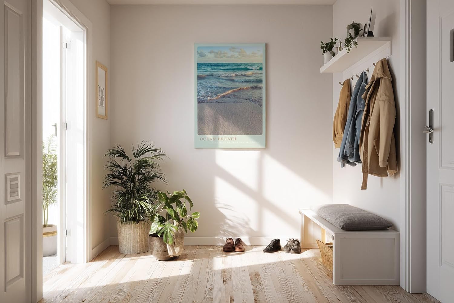 Paul Sinus Kunstdruck 40x60cm Ocean Breath Strand Meer Wellen Sonnenlicht Naturfotografie Ruhe