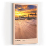 Paul Sinus Kunstdruck 40x60cm Sunset Pier Steg bei Sonnenuntergang The Last Light Riding the Tide