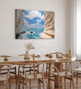 Paul Sinus Wandbild 120x80cm Rosch Hanikra Grotten Israel Meer Sonnenschein Horizont