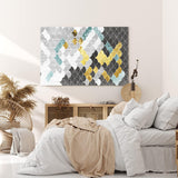 Paul Sinus Wandbild 120x80cm Dekoratives Bild Schuppenmuster Minimal Modern