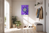 Paul Sinus Kunstdruck 40x60cm Purple Energy Blüte in Violett und Weiß Every Petal Charged with Color
