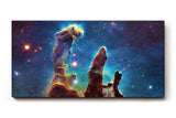 Sinus Art Wandbild 120x80cm Bekanntes NASA-Motiv der Säulen der Schöpfung in farbgewaltiger Sternenlandschaft