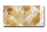 Sinus Art Wandbild 120x80cm Goldfarbene geometrische Formen und Linien auf hellem Hintergrund