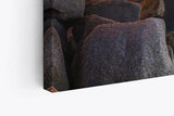 Paul Sinus Wandbild 120x80cm Küstenstadt Meer Felsen Stadtlichter Berge Abenddämmerung