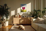 Paul Sinus Kunstdruck 40x60cm Tree of Love – Herzbaum im sonnendurchfluteten Frühlingsfeld