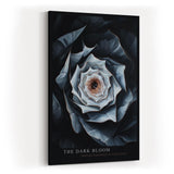 Paul Sinus Wandbild in 40x60cm The Dark Bloom – Detailliertes Blumenmotiv in dunklen und kühlen Farbtönen