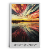 Paul Sinus Leinwandbild 40x60cm Sunset Symphony spektakulärer Sonnenuntergang farbenprächtiger Himmel Spiegelung im Wasser Naturdramaturgie