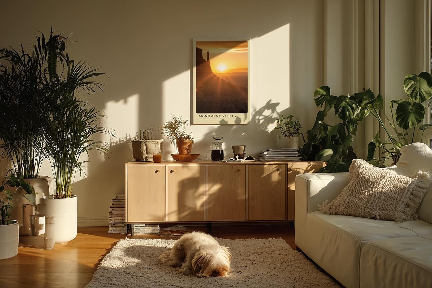 Paul Sinus Kunstdruck 40x60cm Monument Valley mit Sonnenaufgang über Felsformationen