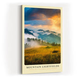 Paul Sinus Kunstdruck 40x60cm Mountain Lightfields Sonnenaufgang Berglandschaft Natur Himmel Nebel Panorama
