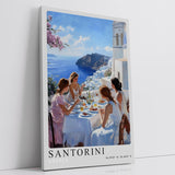 Paul Sinus Leinwandbild 40x60cm Leinwandbild Santorini Griechenland mediterraner Charme weiß-blaue Architektur griechische Insel Sommertraum