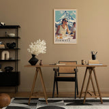 Paul Sinus Leinwandbild 40x60cm Leinwandbild Zermatt Alpen Luxus Eleganz Retro Stil stilvolle Kunst Berglandschaft exklusiver Lifestyle zeitlose Ästhetik