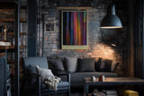 Paul Sinus Wandbild in 40x60cm The Vertical Rainbow – abstraktes Farbmotiv mit vertikalen Regenbogenstreifen für moderne und kreative Raumgestaltung