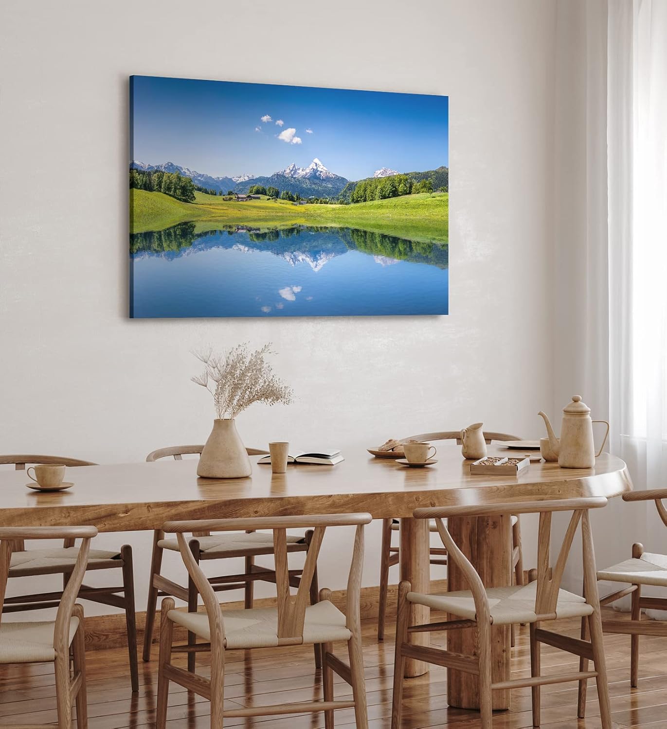 Paul Sinus Wandbild 120x80cm Alpen Alpensee Österreich Blau Natur Sonnenschein