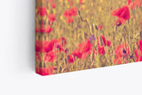 Wandbild 120x80cm Baum Eiche Rote Blumen Blüten Sommer Natur Wildblumen