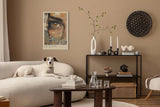 Paul Sinus Leinwandbild 60x90cm realistisches Auge mit abstrakter Collage aus Vintage-Zeitungselementen – kunstvolles Leinwandbild