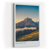 Paul Sinus Kunstdruck 40x60cm Dolomiten Italien mit Berglandschaft im Abendlicht und Weitblick
