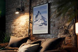 Paul Sinus Kunstdruck 40x60cm Matterhorn – winterliches Bergmassiv mit Schneegipfel und Wolkenstruktur