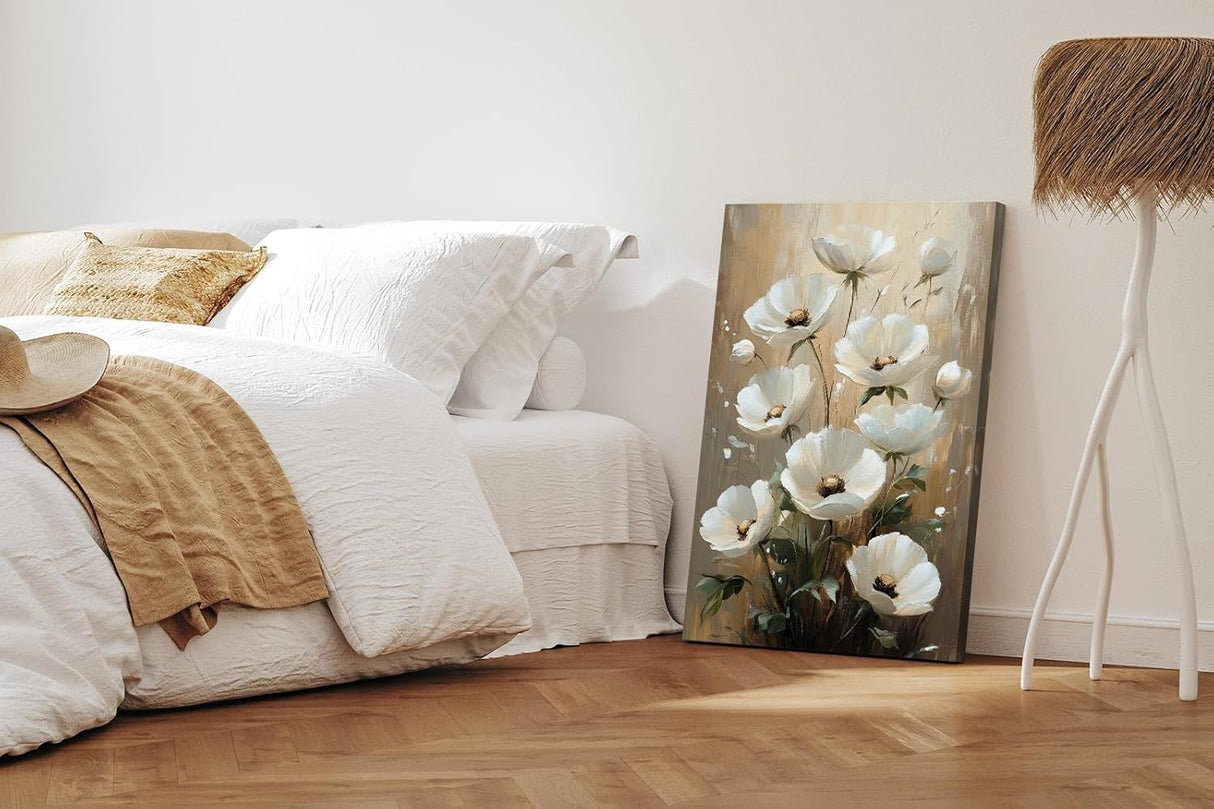 Paul Sinus 60x90cm Wandbild Blütenreigen in Beige – Harmonische Naturpracht mit stilvoller Blume