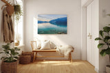 Sinus Art Wandbild 120x80cm Die Spiegelung im Wasser und die klaren Steine im Vordergrund vermitteln Ruhe und Weite
