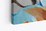 Wandbild 120x80cm Porträt einer jungen afrikanischen Frau Feminin Spachtel Abstrakt