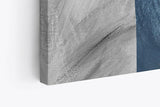 Paul Sinus Wandbild 120x80cm Abstrakte Muster Blau Beige Kunstvoll Modern