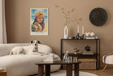 Paul Sinus Leinwandbild 80x120cm Aloha Spirit – Frau, Hawaii, Tropen, Blumenkranz, Strand, Ozean, Sonne, Natur, Exotik, Schönheit, Wärme, Leichtigkeit