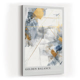 Paul Sinus Kunstdruck 40x60cm Golden Balance – Abstraktes Kunstwerk in Gold, Grau und Weiß als harmonische Komposition