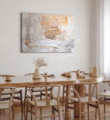 Wandbild 120x80cm Abstrakte Kunst Brauntöne Pastelltöne Spachtelstruktur