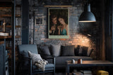 Paul Sinus Wandbild in 40x60cm Stilvolles Paar im Vintage-Look mit Cocktails vor tropischem Hintergrund