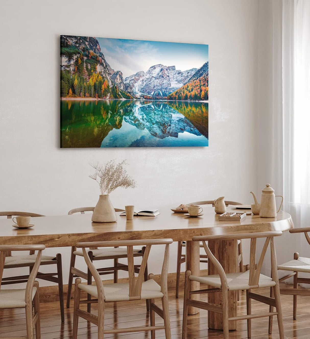 Paul Sinus Wandbild 120x80cm Pragser Wildsee Alpen Italien Bergsee See Natur