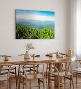Paul Sinus Wandbild 120x80cm Grüne Berglandschaft Berge Hügel Natur Wald